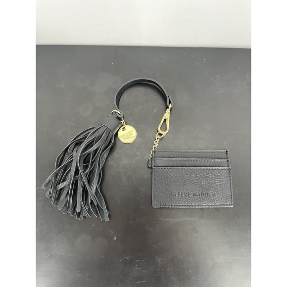 Steve Madden Handbags - Steve Madden Tassel Clip On and Credit Card Holder Clip On Black